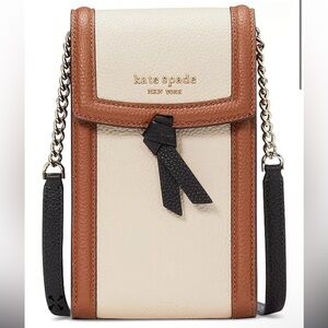 Kate Spade New York Knott Colorblocked Pebbled Leather Crossbody Phone Bag